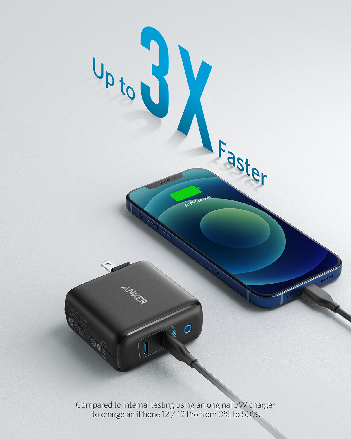 Anker 324 Charger 40W - Ultra Compact Fast Charger For iPhone 12 Pro And More Devices by Anker