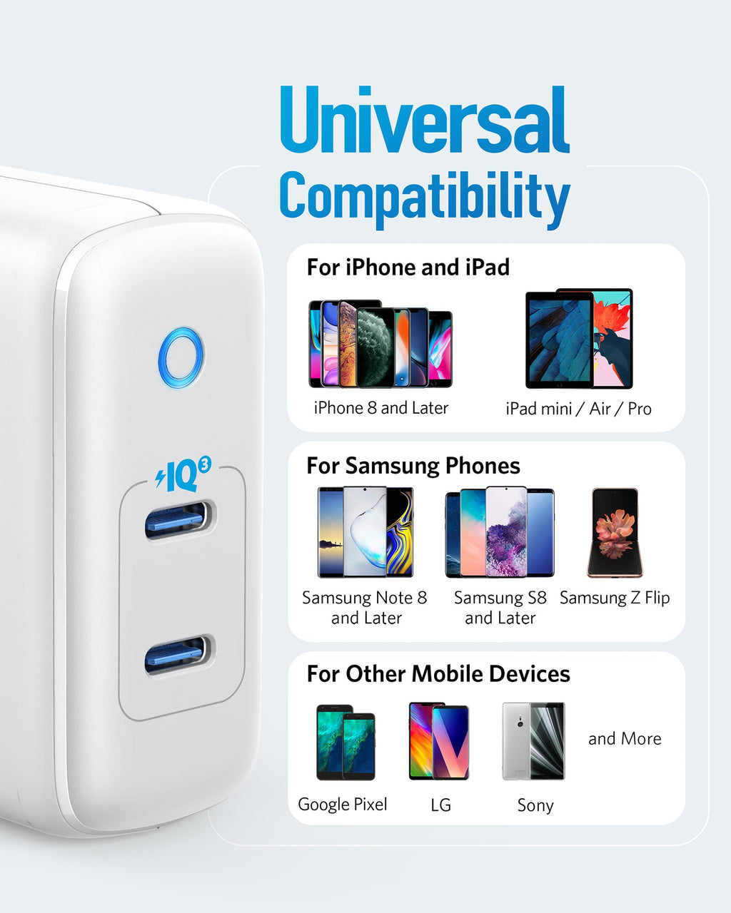 Anker 324 Charger 40W - Ultra Compact Fast Charger For iPhone 12 Pro And More Devices by Anker