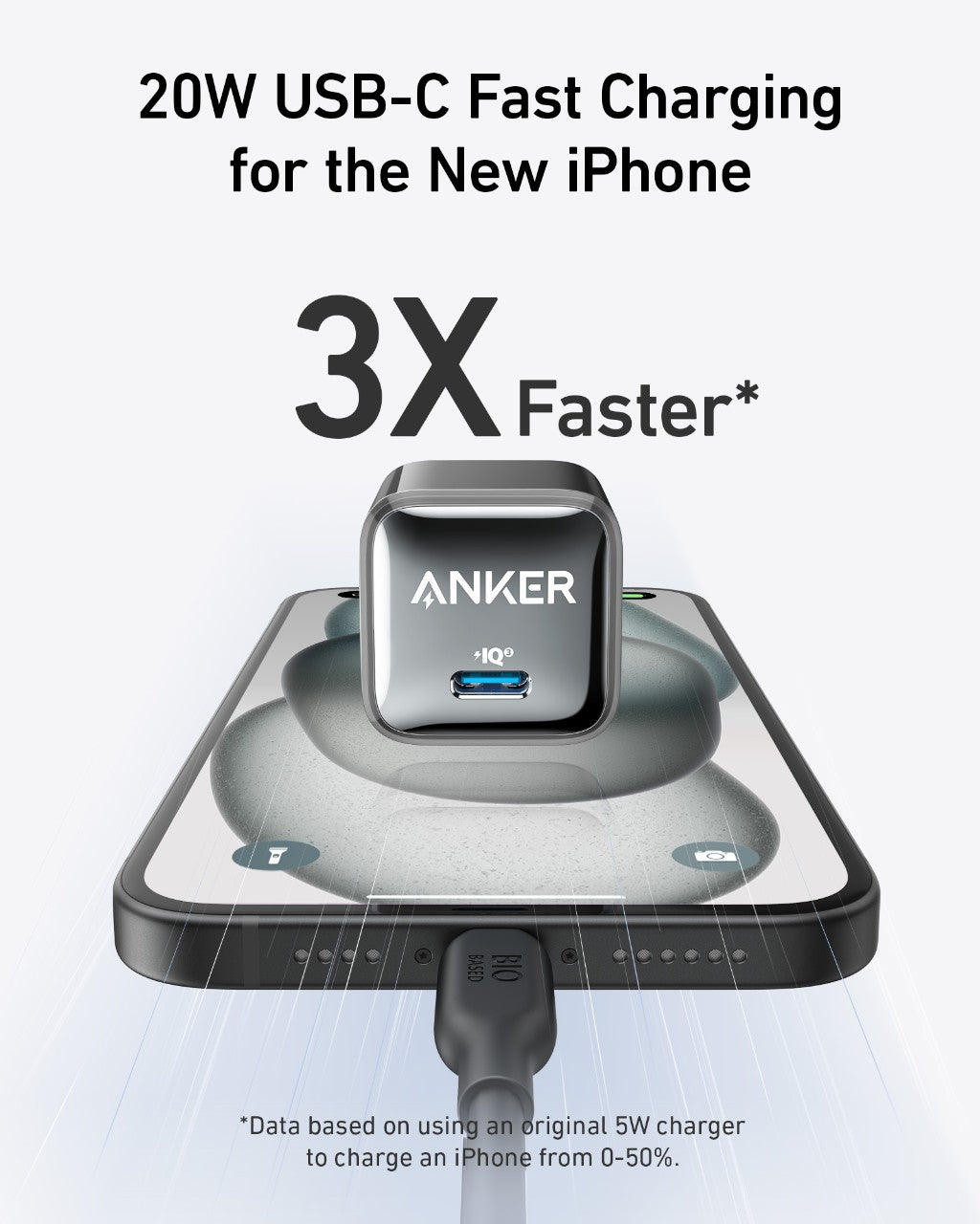 Anker Nano Charger 20W - Ultra Compact USB-C Fast Charger For iPhone 14 And More Devices by Anker