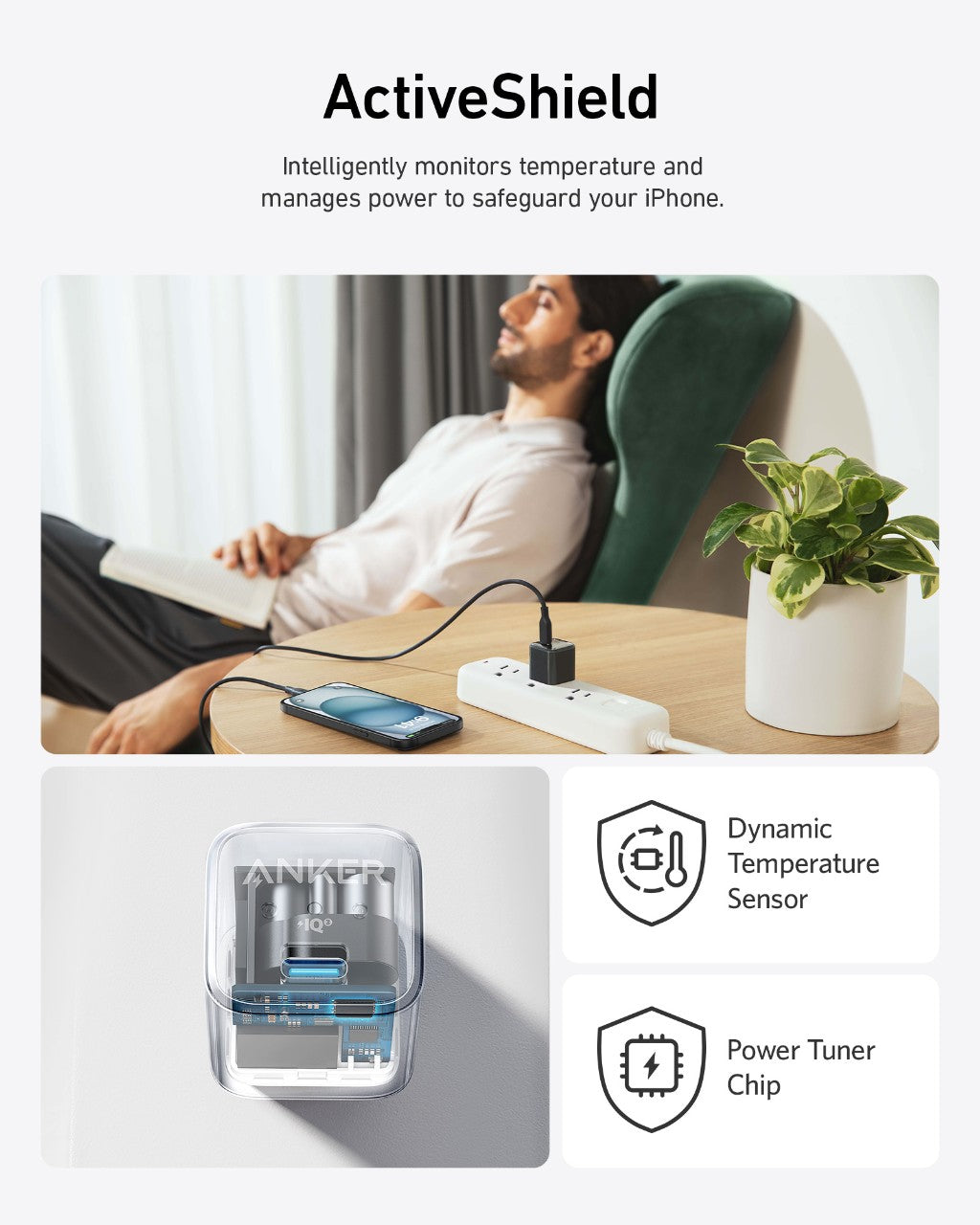 Anker Nano Charger 20W - Ultra Compact USB-C Fast Charger For iPhone 14 And More Devices by Anker