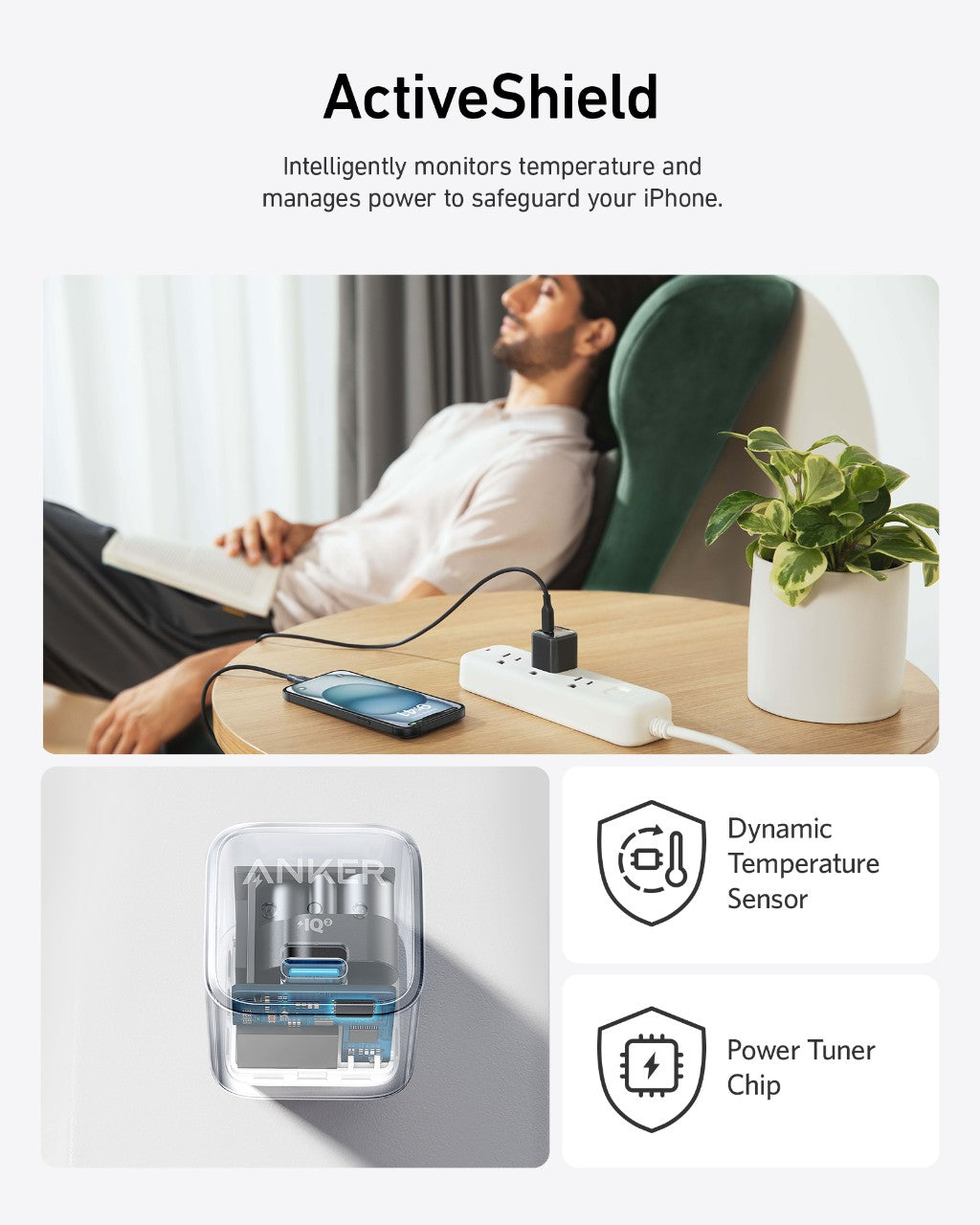 Anker Nano Charger 20W - Ultra Compact USB-C Fast Charger For iPhone 14 And More Devices by Anker