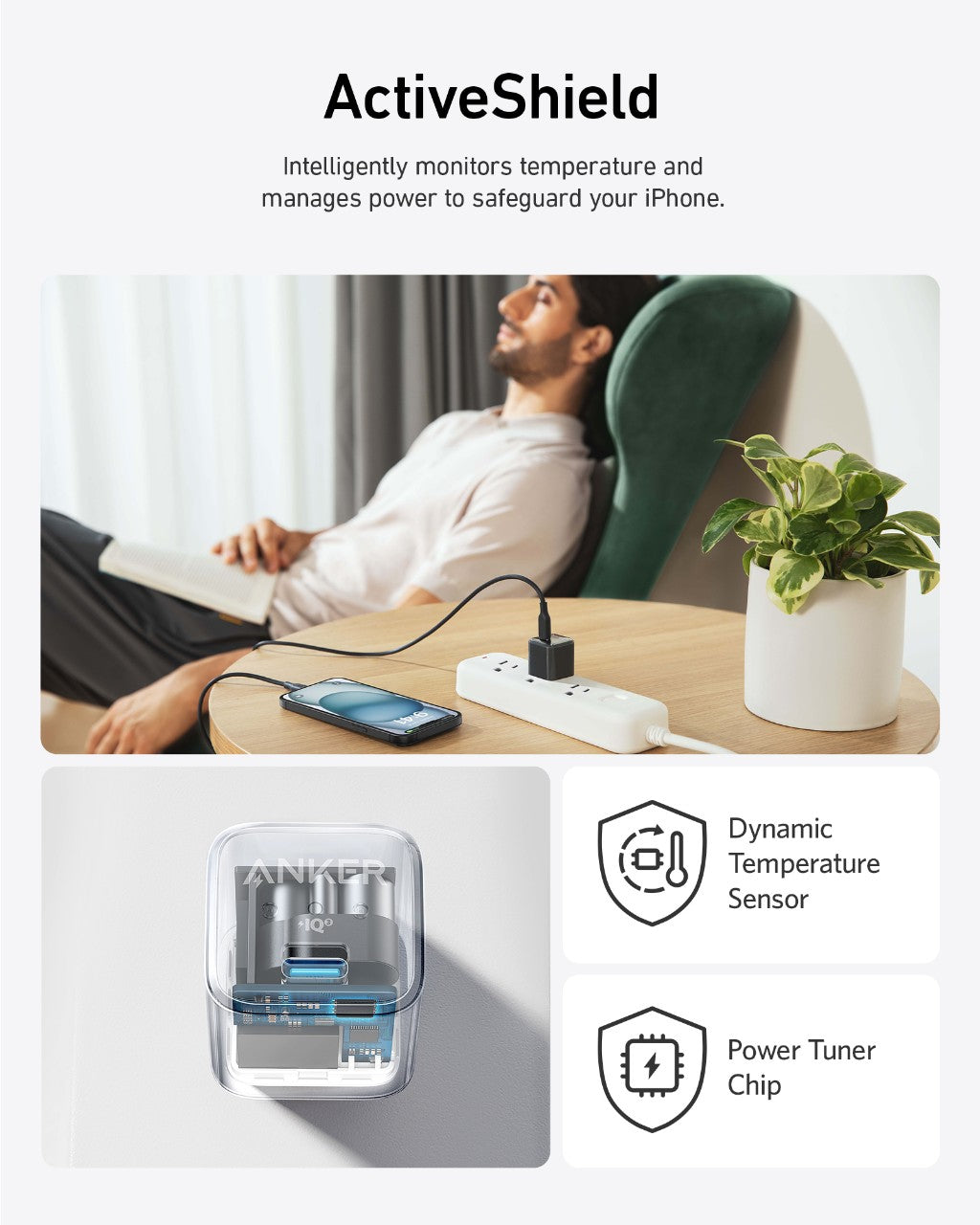 Anker Nano Charger 20W - Ultra Compact USB-C Fast Charger For iPhone 14 And More Devices by Anker