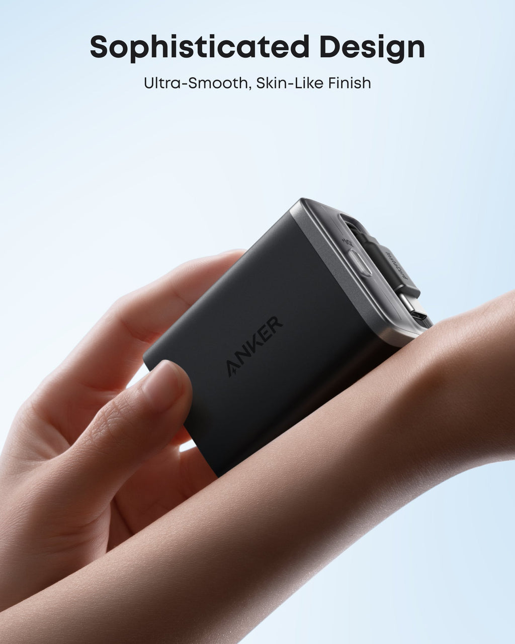 Anker Nano Charger - 35W Dual USB-C Fast Charging With Built-In Retractable Cable On-The-Go Power by Anker