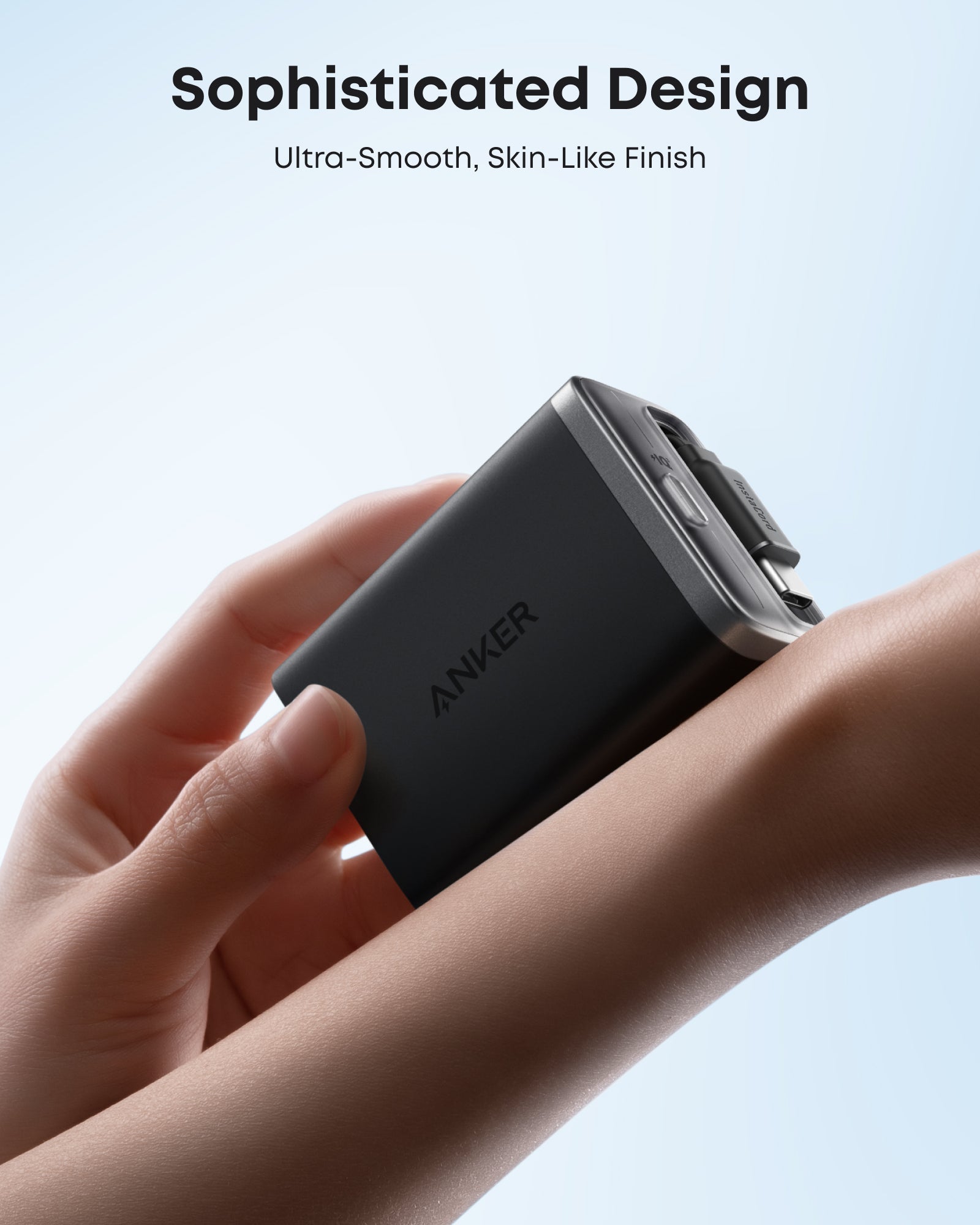 Anker Nano Charger - 35W Dual USB-C Fast Charging With Built-In Retractable Cable On-The-Go Power by Anker