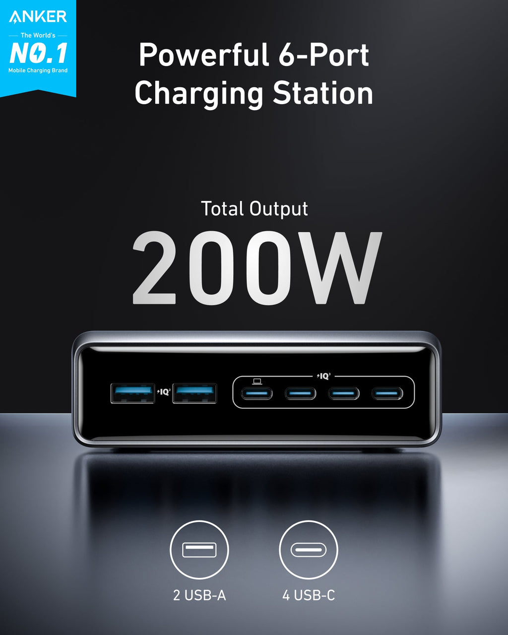 Anker Prime Charger - 200W GaN Charging Station For Laptops Tablets And Phones In A Single Compact Hub by Anker