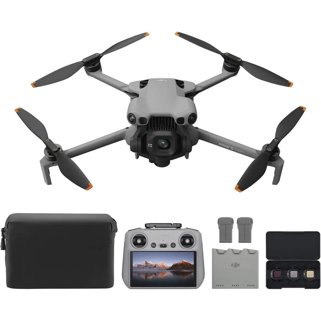 DJI Mini 5 Pro Fly More Combo with DJI RC 2 – 4K Drone, 1-Inch CMOS, 3 Batteries, Omnidirectional Obstacle Sensing by Tech-Home Store