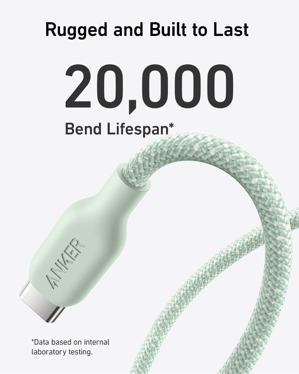 Anker 543 USB-C to USB-C Cable - Bio-Braided Eco Nylon for Durable Fast Charging and Syncing by Anker