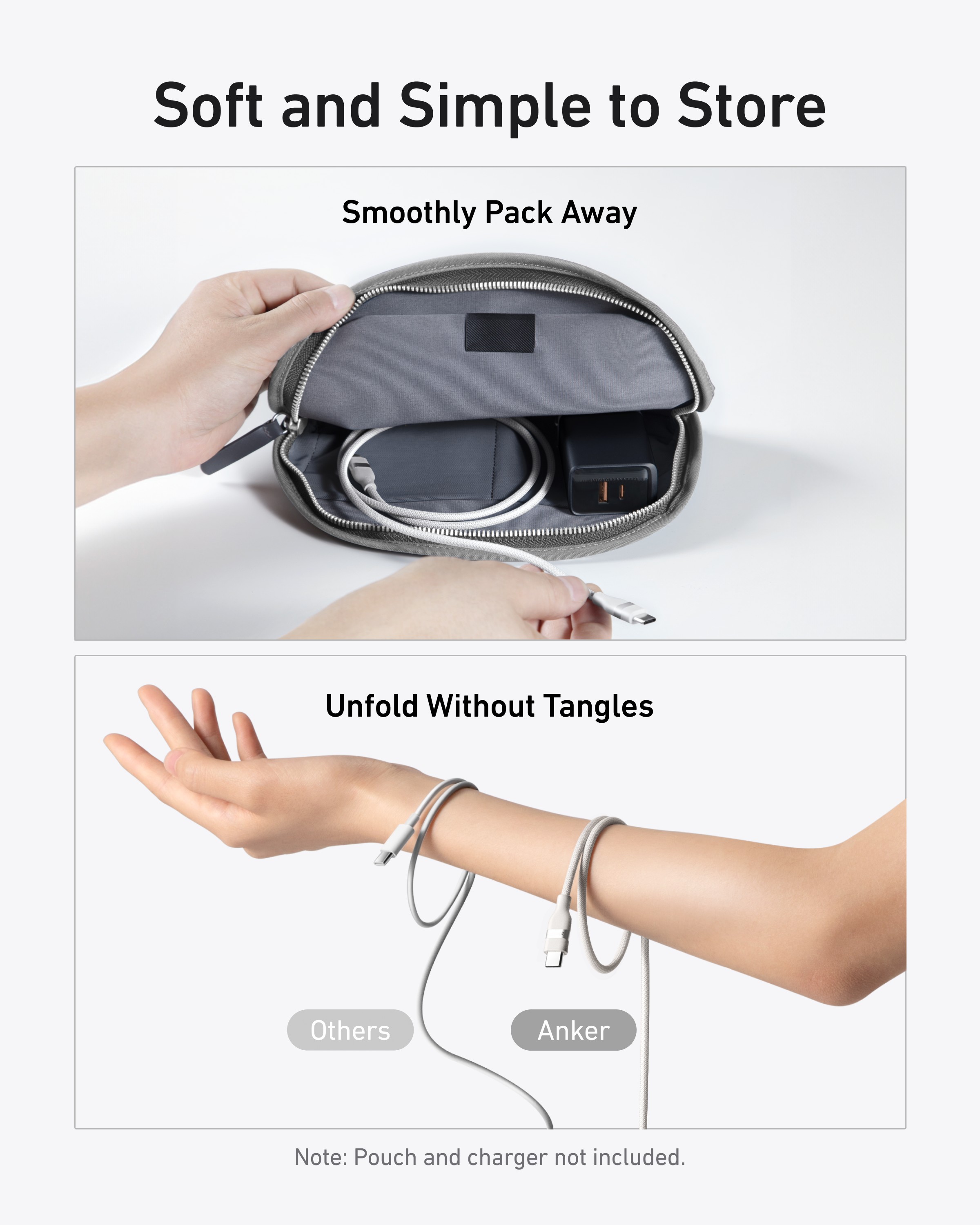 Anker USB-C to USB-C Cable 3 Ft and 6 Ft 240W Upcycled Braided - High Power USB-C Cable for Fast Charging by Anker