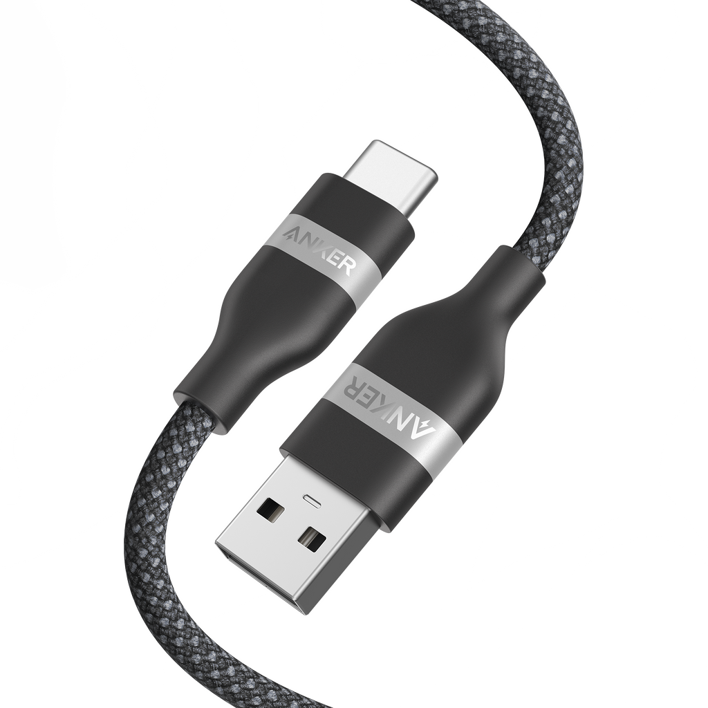 Anker USB A to USB C Cable - Upcycled Braided Design for Reliable Charging with 3 ft or 6 ft Lengths by Anker