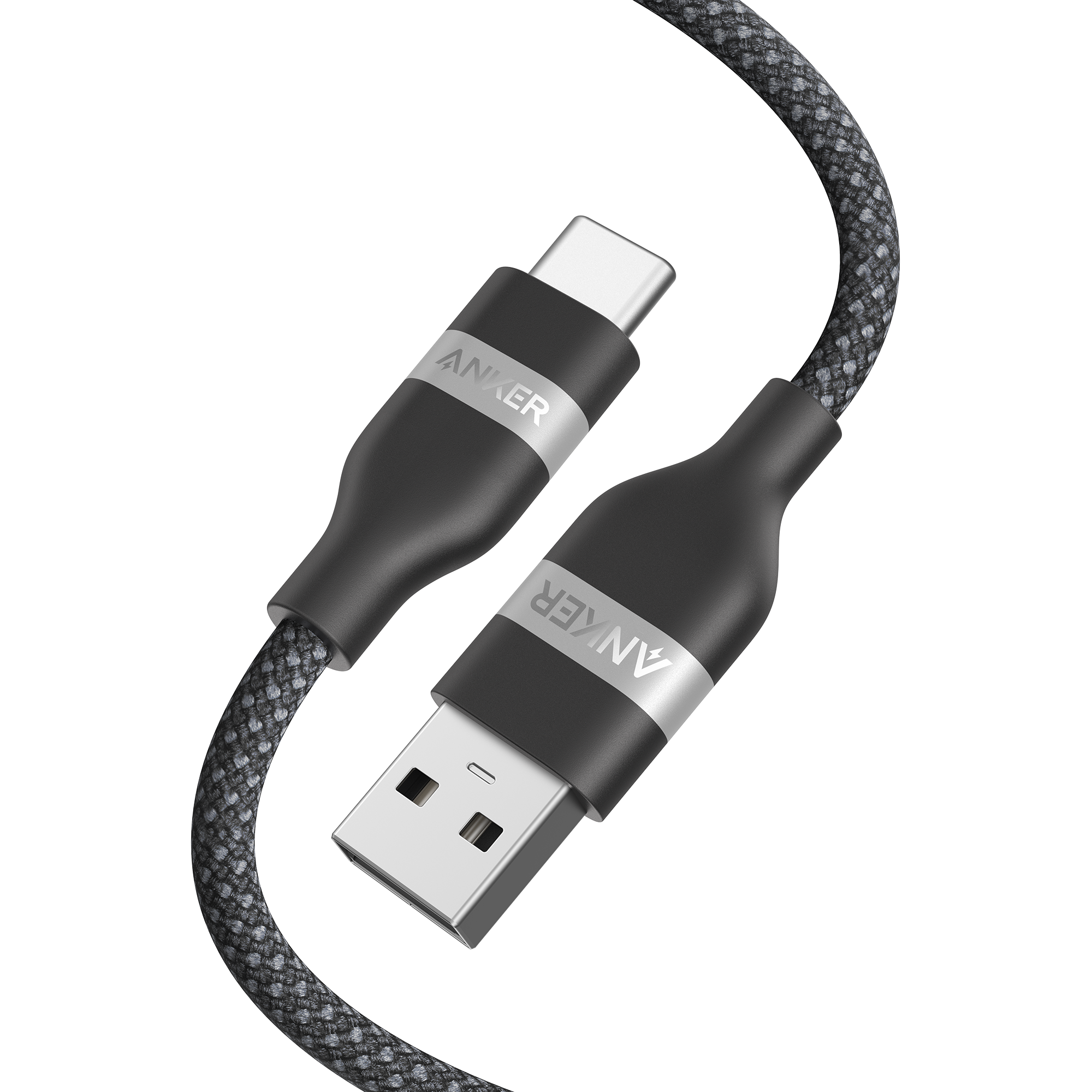 Anker USB A to USB C Cable - Upcycled Braided Design for Reliable Charging with 3 ft or 6 ft Lengths by Anker