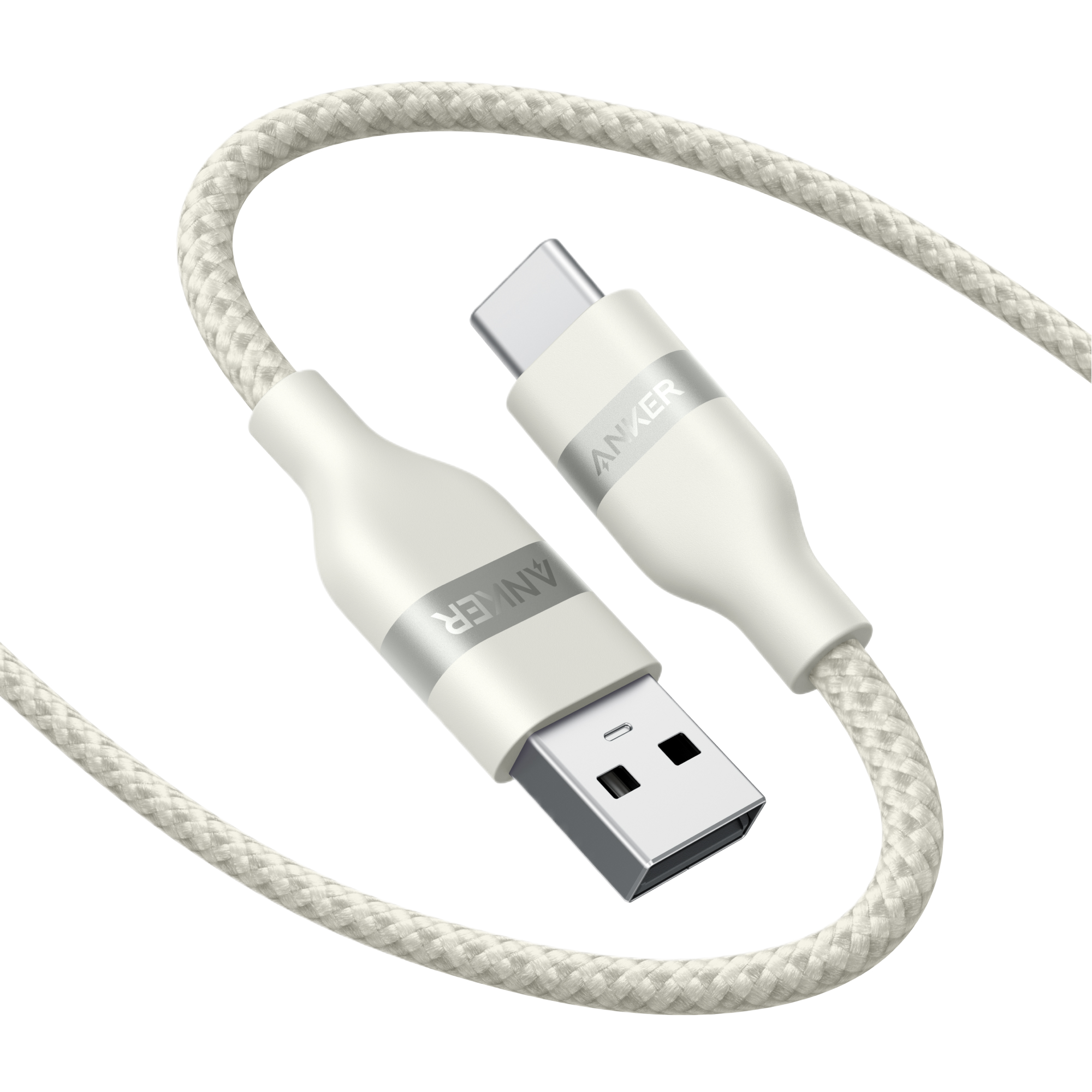 Anker USB A to USB C Cable - Upcycled Braided Design for Reliable Charging with 3 ft or 6 ft Lengths by Anker