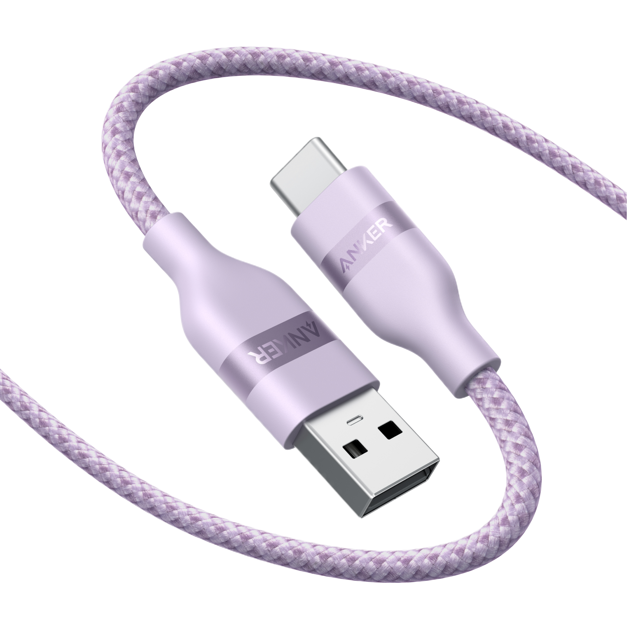 Anker USB A to USB C Cable - Upcycled Braided Design for Reliable Charging with 3 ft or 6 ft Lengths by Anker