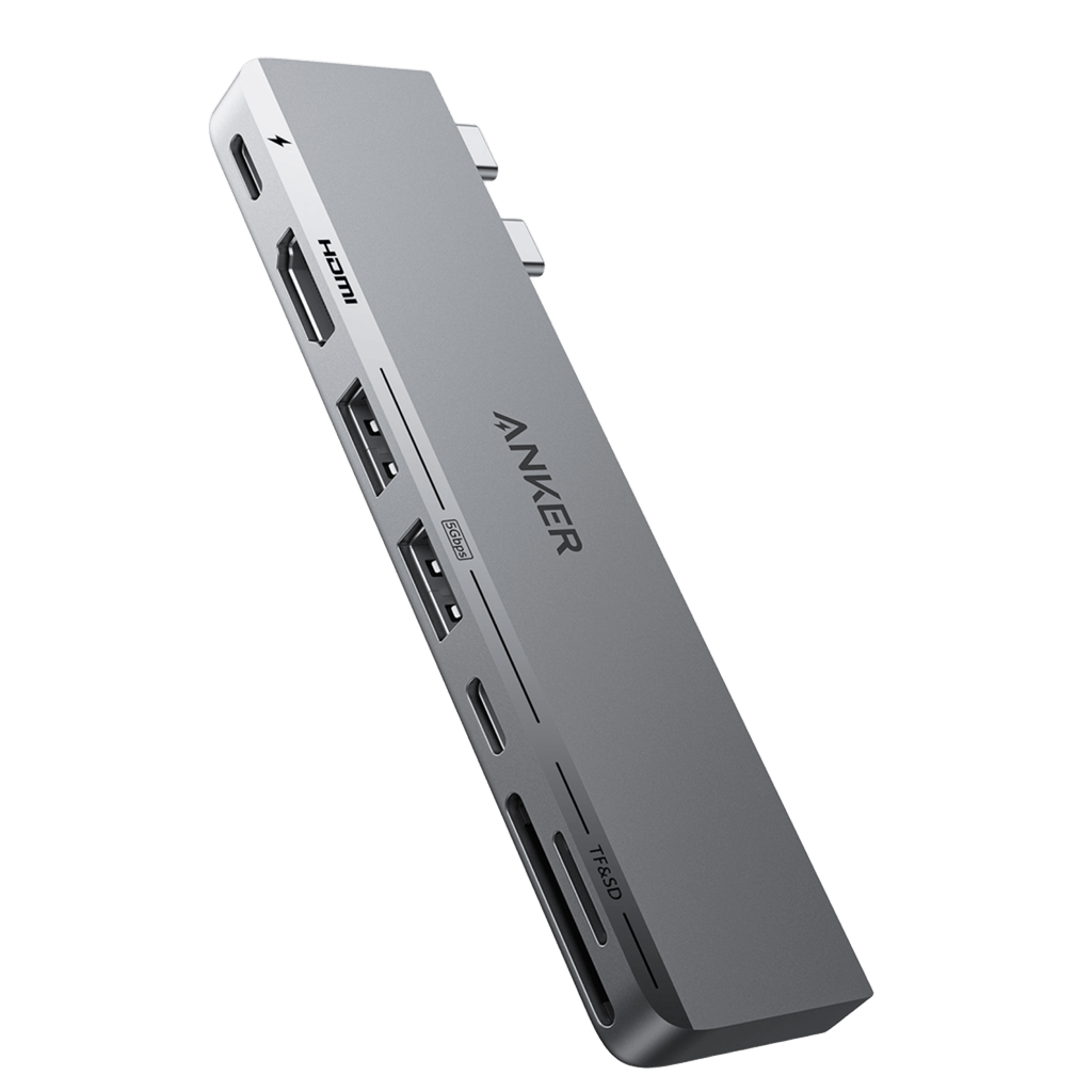 Anker 547 USB-C Hub 7-In-2 For MacBook - MagSafe Slot Friendly Compact Docking Hub by Anker