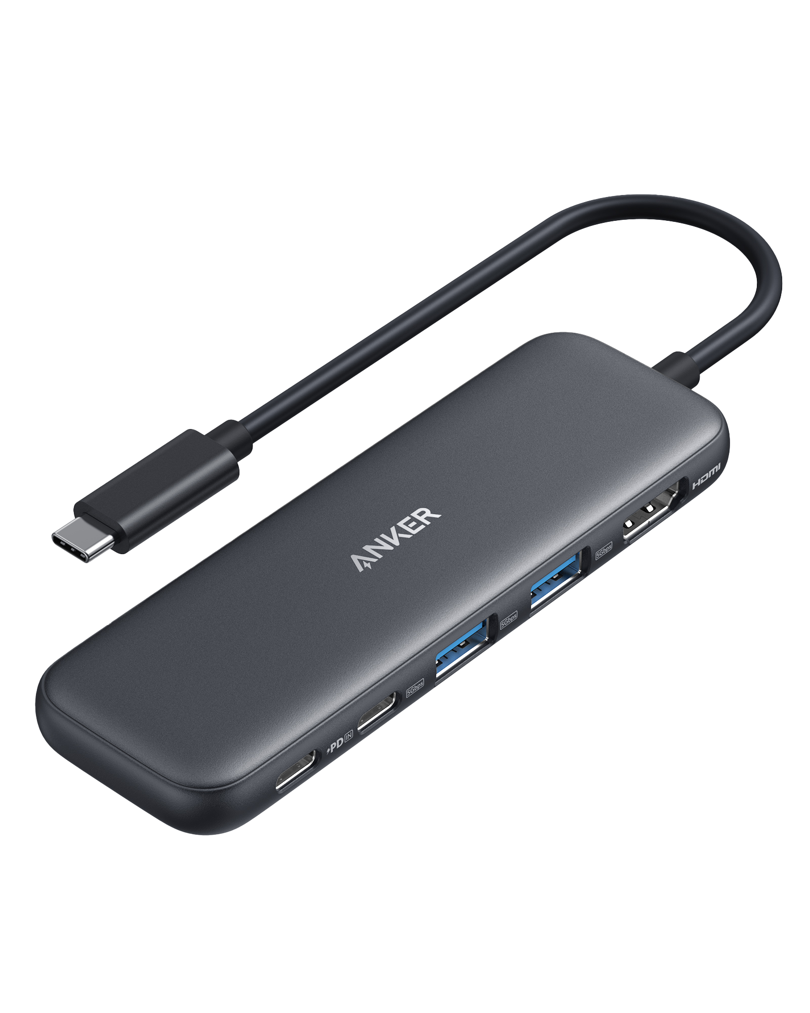 Anker 332 USB-C Hub 5-in-1 - 4K HDMI, 85W Pass-Through, Fast Data Transfer For Laptops And Tablets by Anker