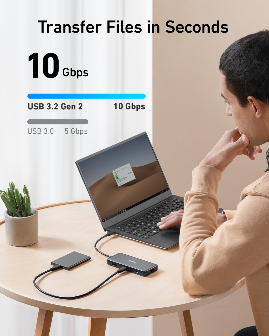 Anker 555 USB-C Hub - 8-In-1 Expansion Dock That Turns A Single USB-C Port Into A Full Workstation by Anker