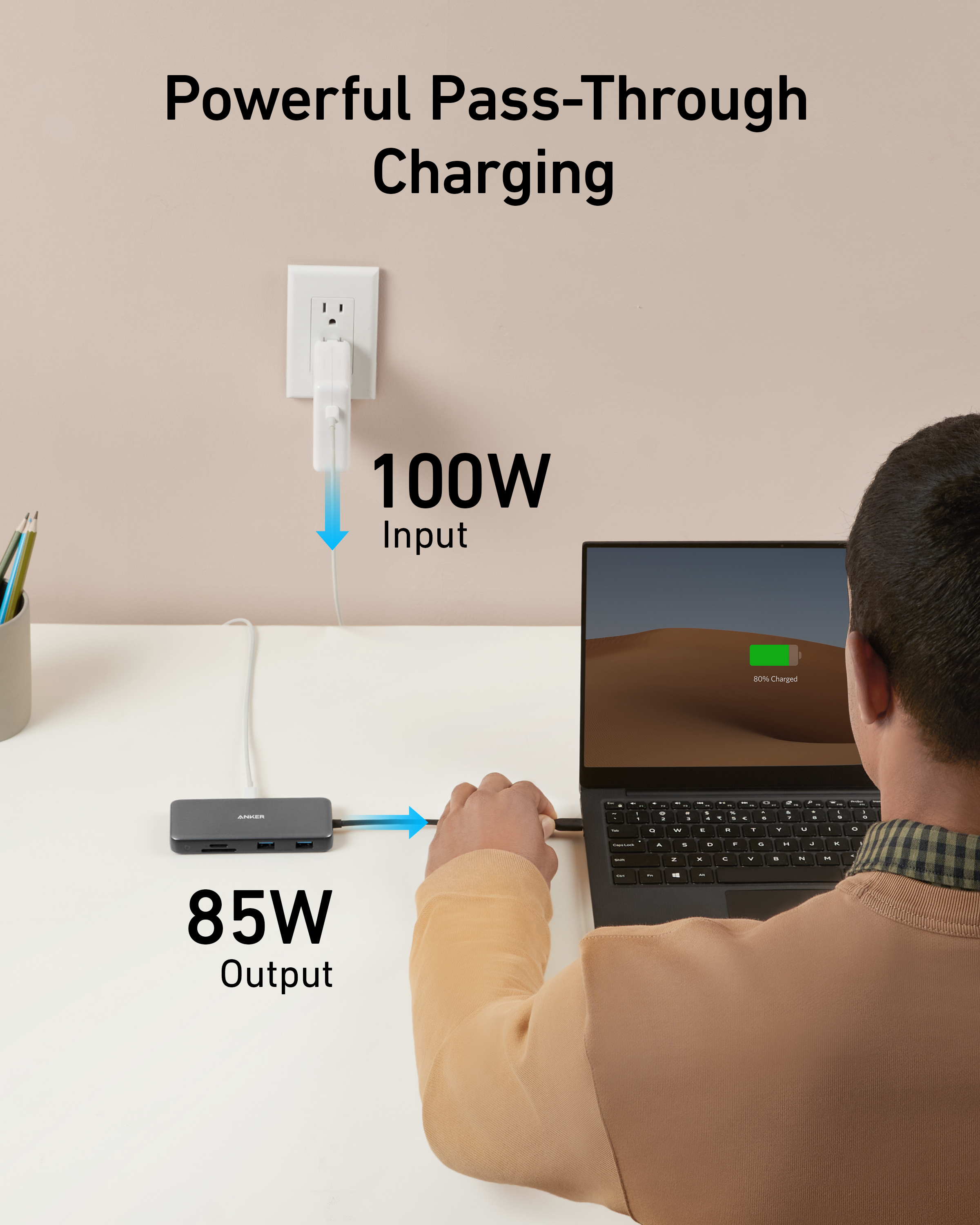 Anker 555 USB-C Hub - 8-In-1 Expansion Dock That Turns A Single USB-C Port Into A Full Workstation by Anker