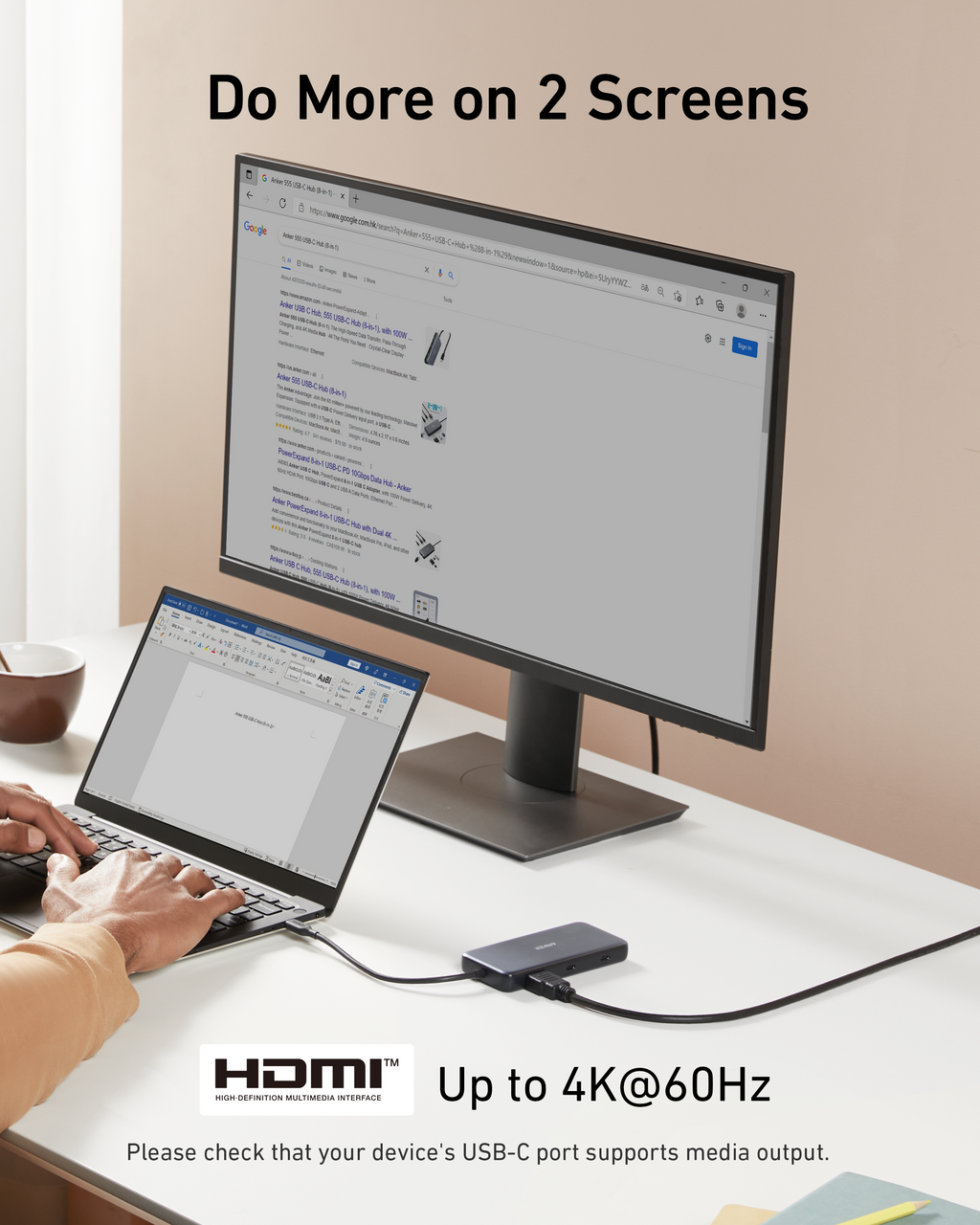 Anker 555 USB-C Hub - 8-In-1 Expansion Dock That Turns A Single USB-C Port Into A Full Workstation by Anker