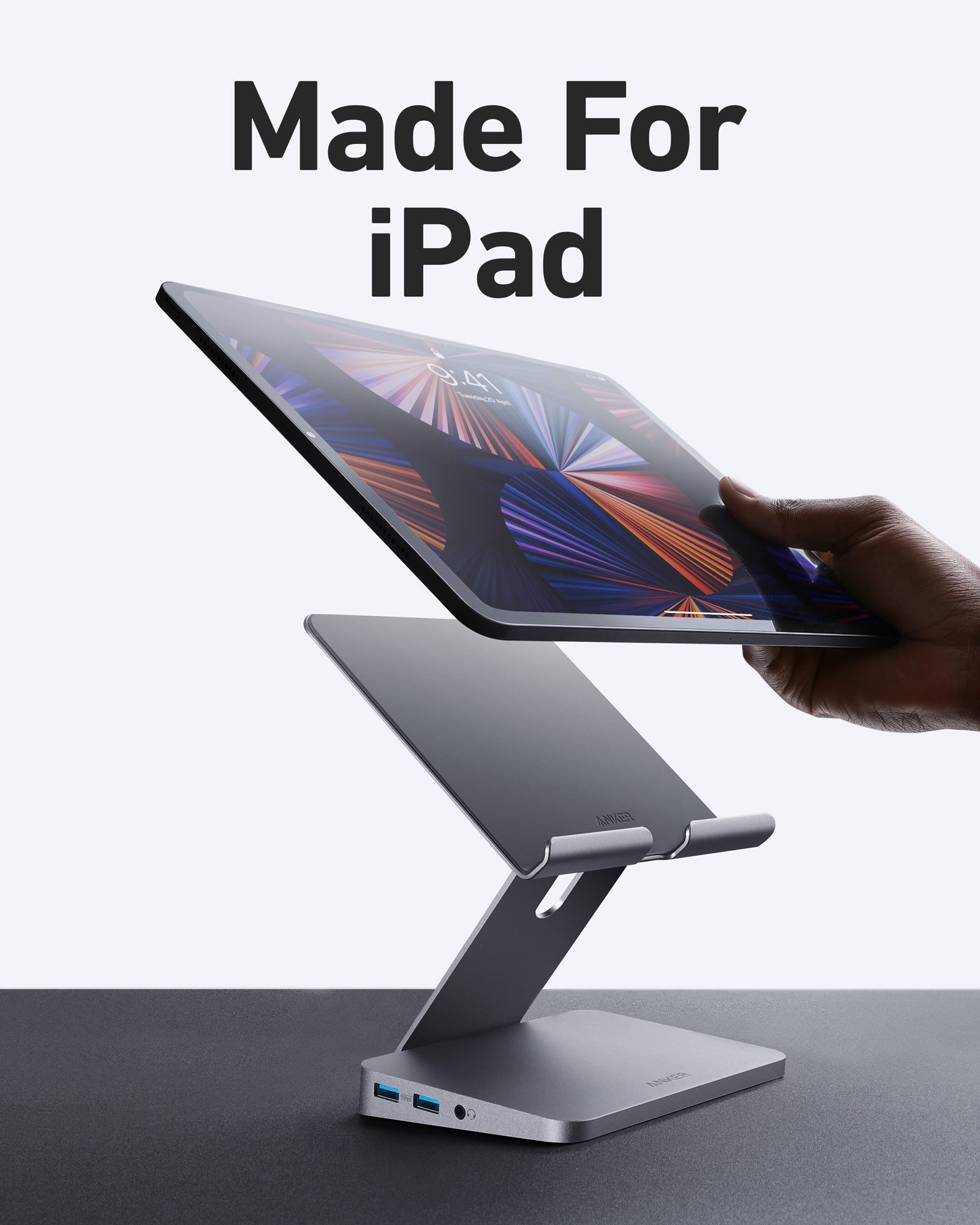 Anker 551 USB-C Hub - 8-In-1 Connectivity With Built-In Tablet Stand For 4K HDMI And USB-C by Anker