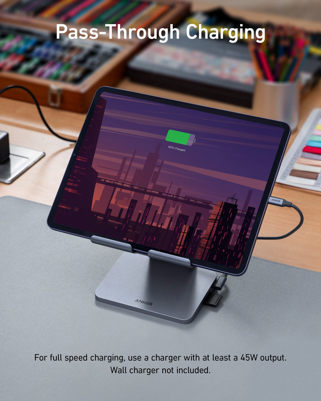 Anker 551 USB-C Hub - 8-In-1 Connectivity With Built-In Tablet Stand For 4K HDMI And USB-C by Anker