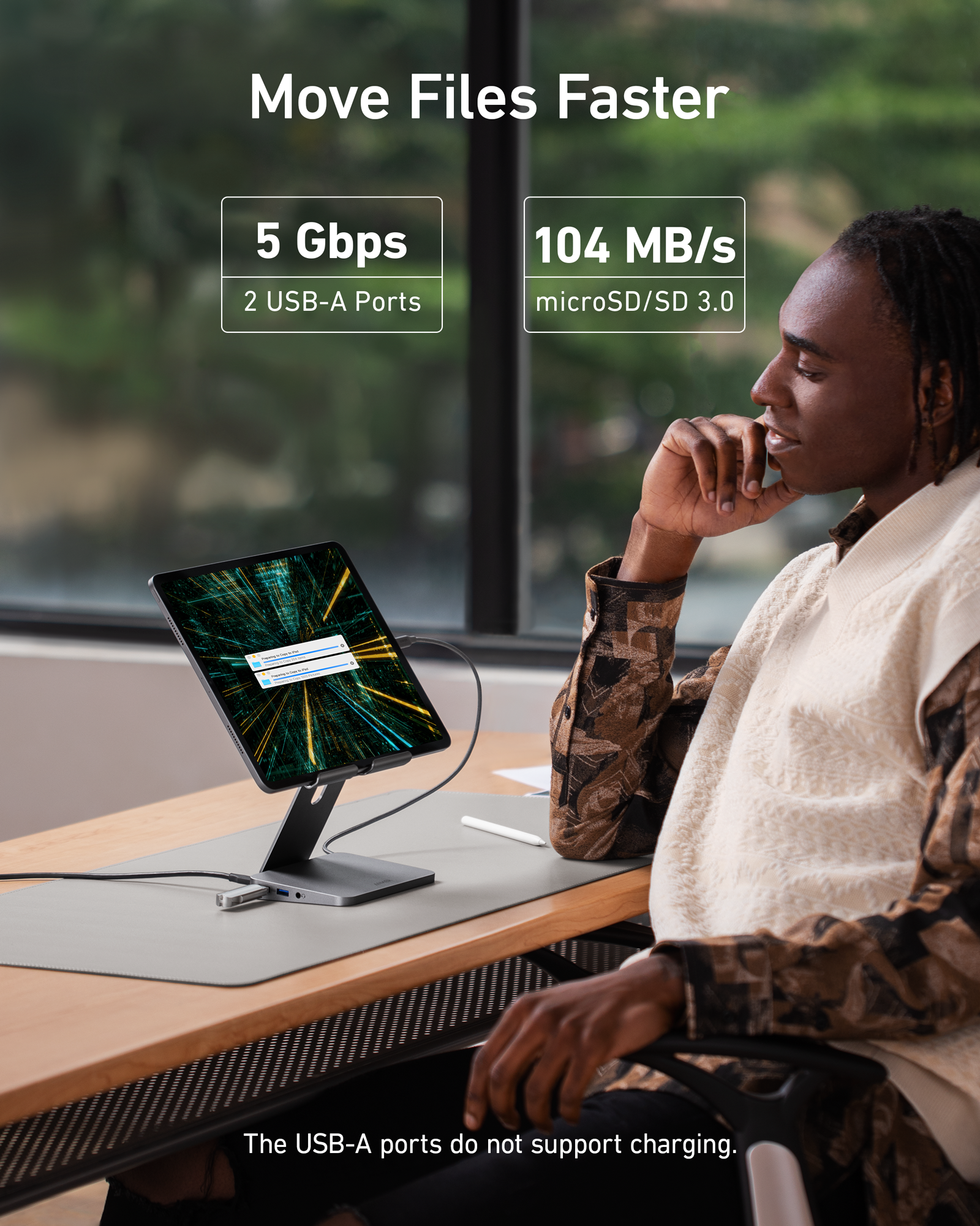Anker 551 USB-C Hub - 8-In-1 Connectivity With Built-In Tablet Stand For 4K HDMI And USB-C by Anker