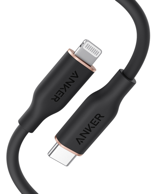 Anker 641 USB-C to Lightning Cable Flow 3 ft Silicone - Soft Silicone Finish for Premium Durability by Anker