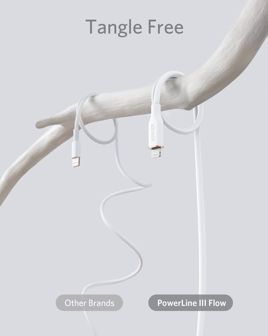 Anker 641 USB-C to Lightning Cable Flow 3 ft Silicone - Soft Silicone Finish for Premium Durability by Anker