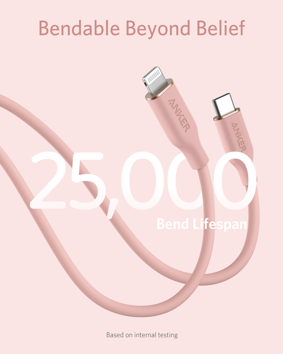 Anker 641 USB-C to Lightning Cable Flow 3 ft Silicone - Soft Silicone Finish for Premium Durability by Anker
