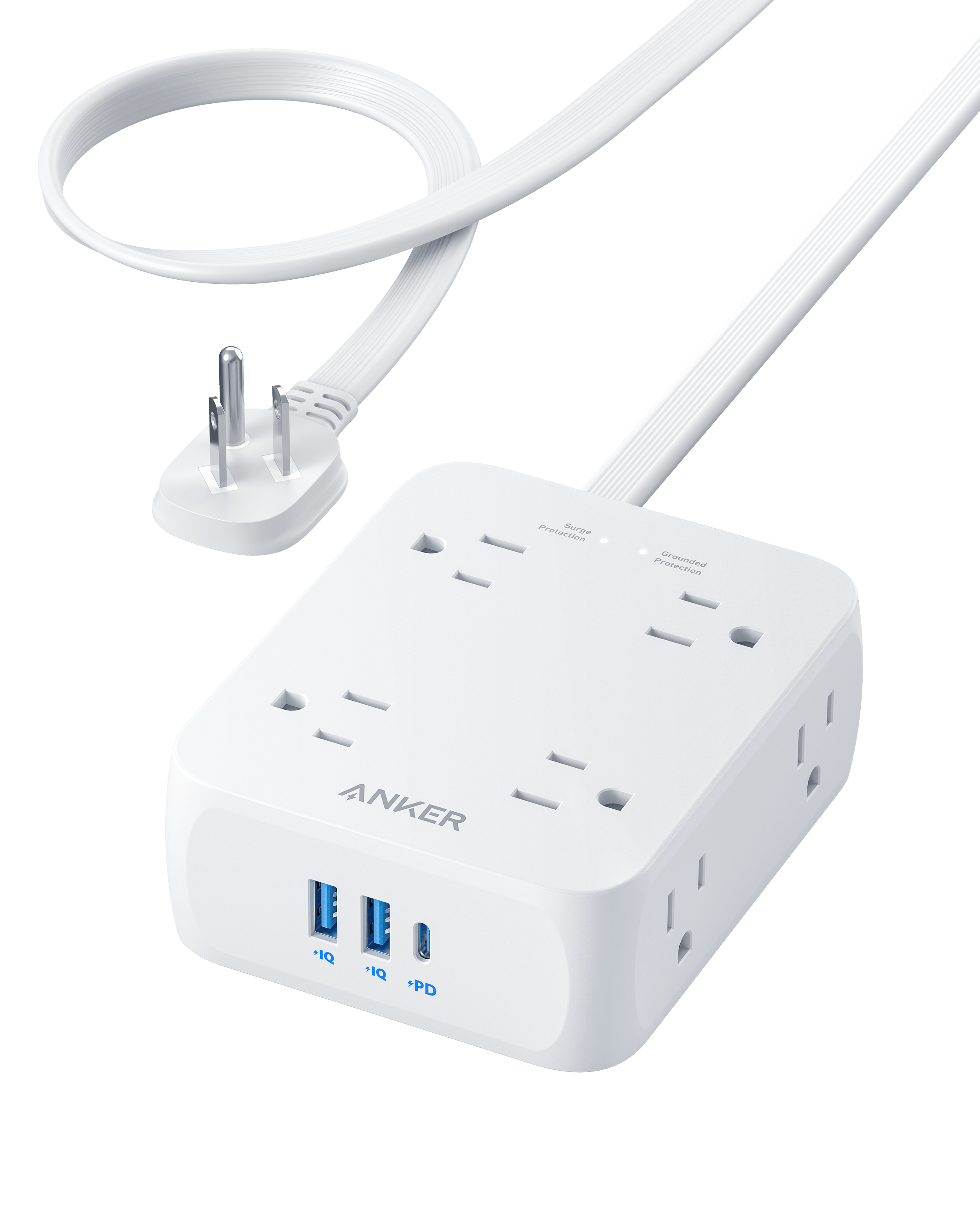 Anker 341 USB Power Strip 11 In 1 Compact Hub With 8 AC Outlets And USB C Port For Desks by Anker