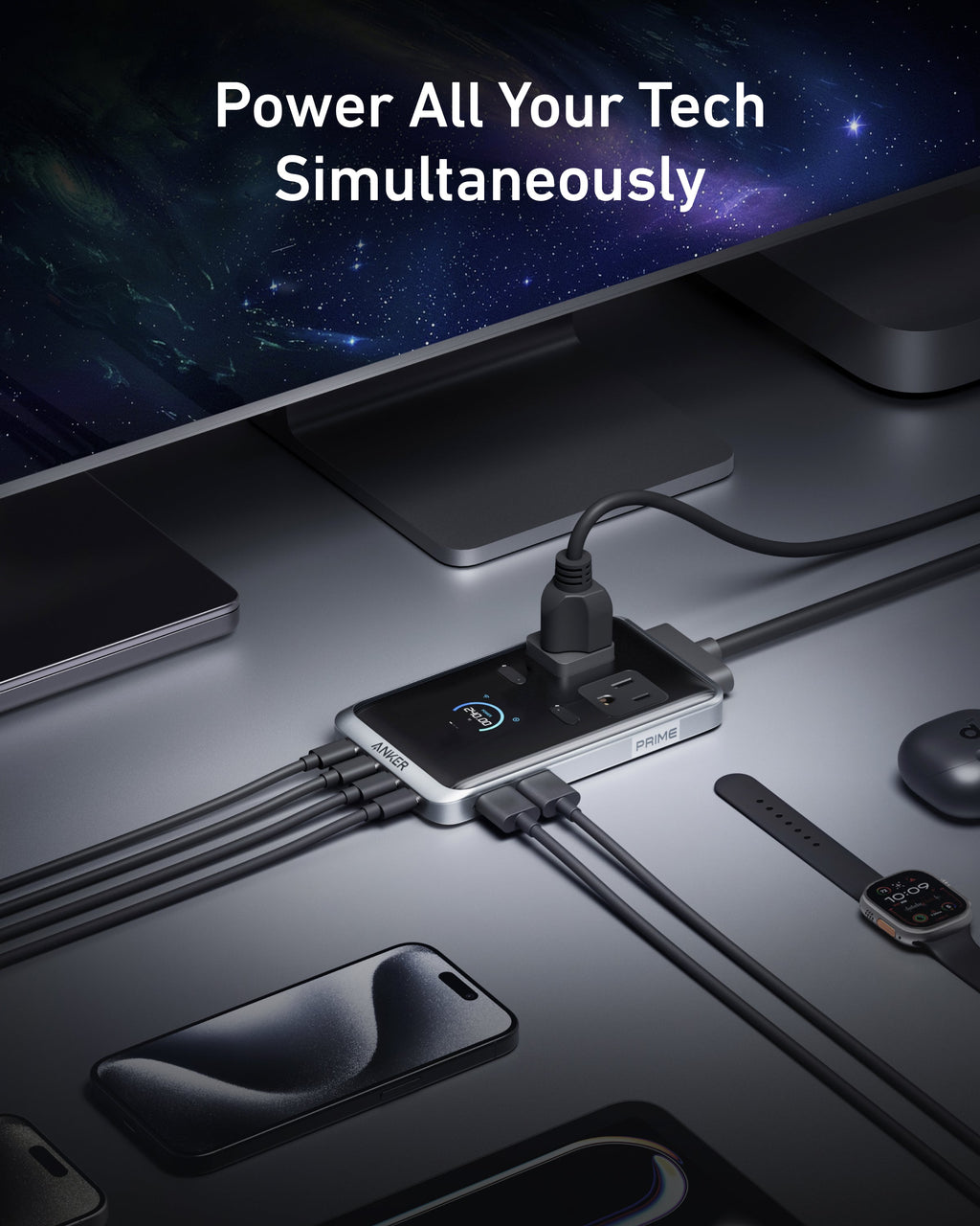 Anker Prime Charging Station - 8-In-1 Power Hub With 240W Peak Output For Fast Centralized Charging Across All Devices by Anker