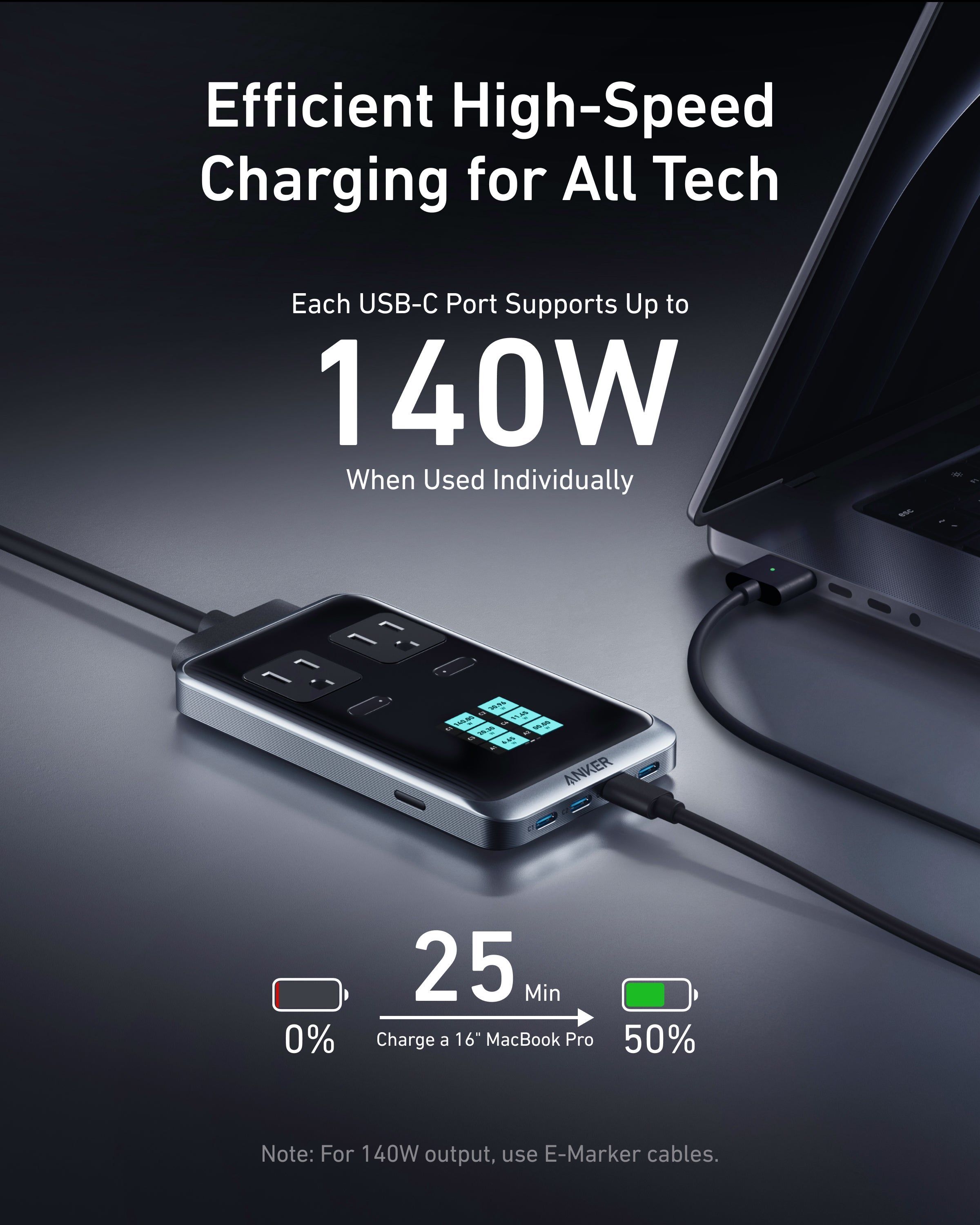 Anker Prime Charging Station - 8-In-1 Power Hub With 240W Peak Output For Fast Centralized Charging Across All Devices by Anker