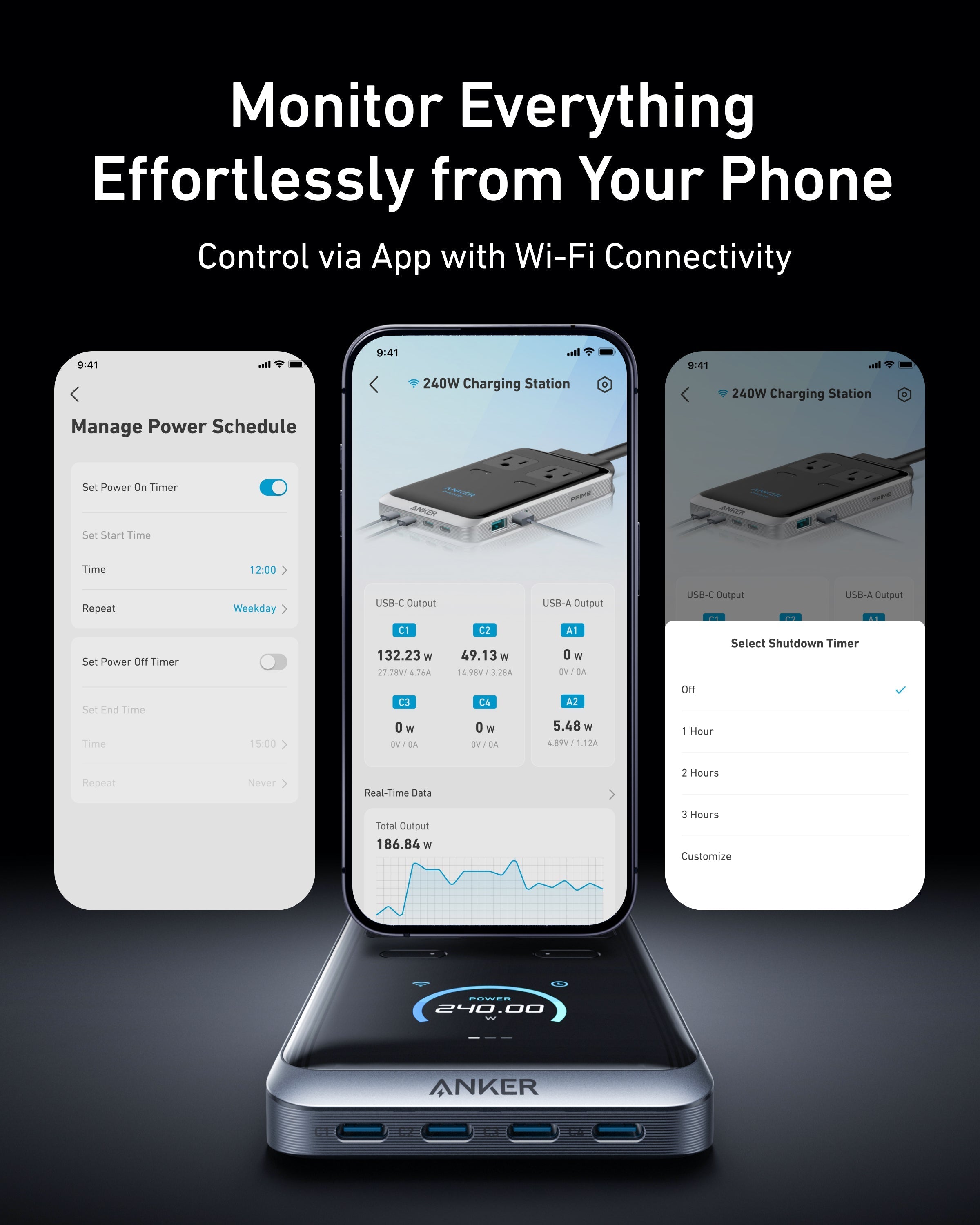 Anker Prime Charging Station - 8-In-1 Power Hub With 240W Peak Output For Fast Centralized Charging Across All Devices by Anker
