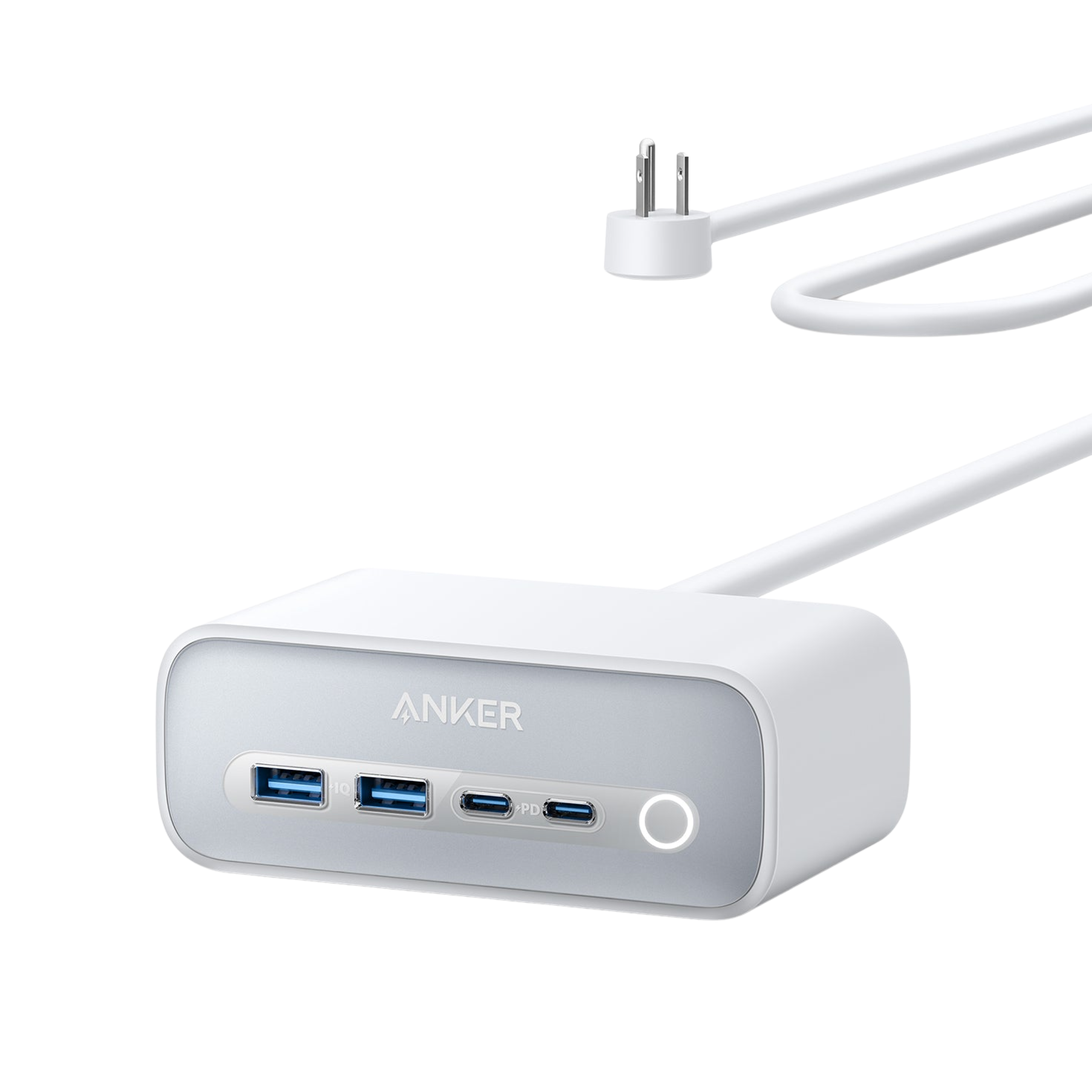 Anker 525 Charging Station - 7 In 1 Hub With 3 Outlets And 2 USB Ports For Safe Multi-Device Charging by Anker