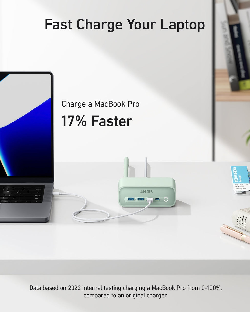 Anker 525 Charging Station - 7 In 1 Hub With 3 Outlets And 2 USB Ports For Safe Multi-Device Charging by Anker