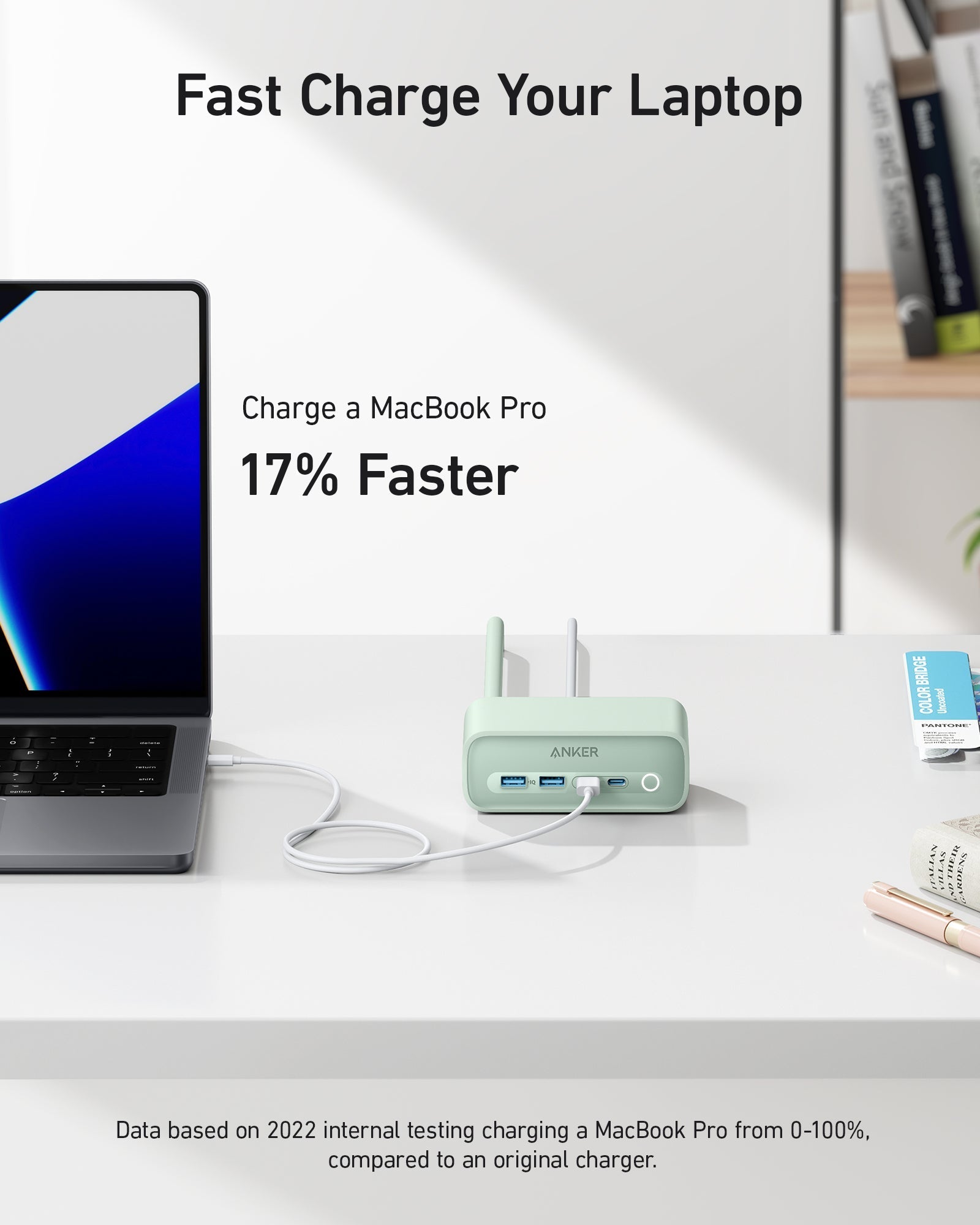 Anker 525 Charging Station - 7 In 1 Hub With 3 Outlets And 2 USB Ports For Safe Multi-Device Charging by Anker