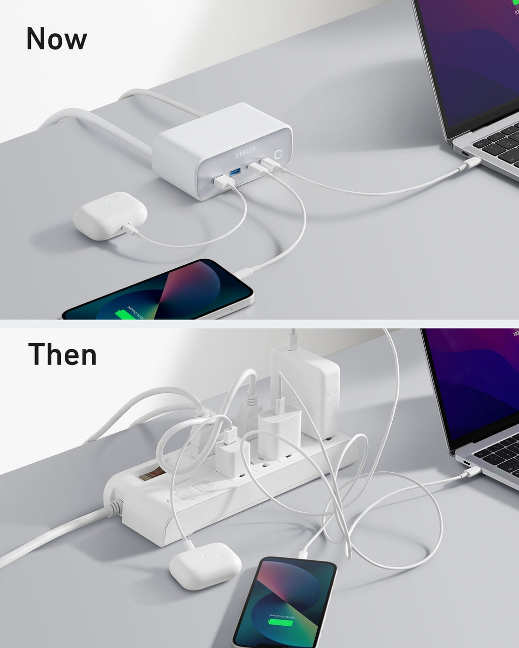 Anker 525 Charging Station - 7 In 1 Hub With 3 Outlets And 2 USB Ports For Safe Multi-Device Charging by Anker