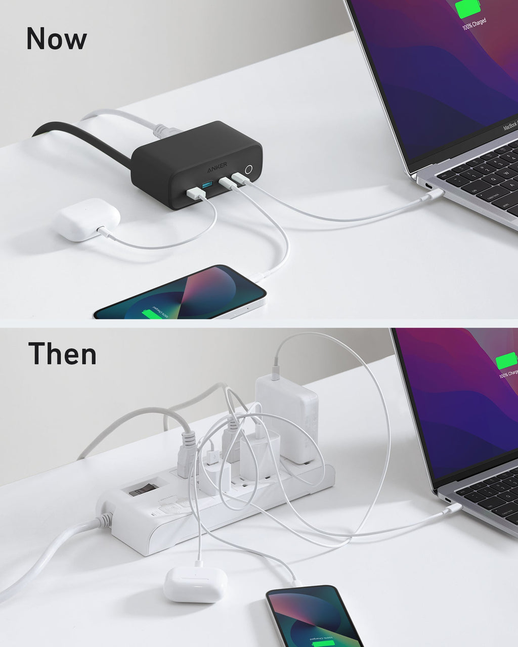 Anker 525 Charging Station - 7 In 1 Hub With 3 Outlets And 2 USB Ports For Safe Multi-Device Charging by Anker