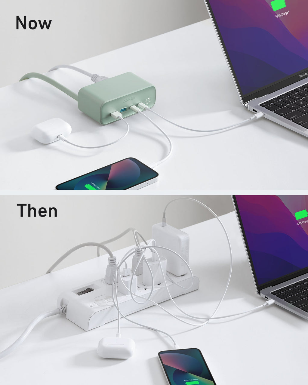 Anker 525 Charging Station - 7 In 1 Hub With 3 Outlets And 2 USB Ports For Safe Multi-Device Charging by Anker