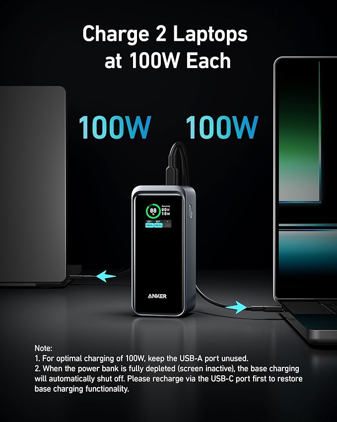 Anker Prime Power Bank 20K 200W - High Speed 200W Multi-Device USB-C And USB-A Charging by Anker