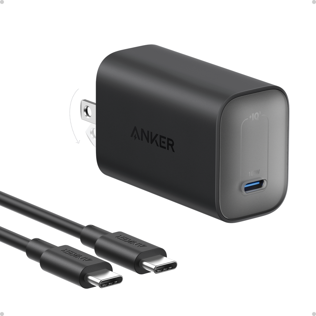 Anker Nano Charger 100W USB-C Cable - Ultra Portable High Power USB-C PD Charger for Laptops, Phones, Tablets by Anker