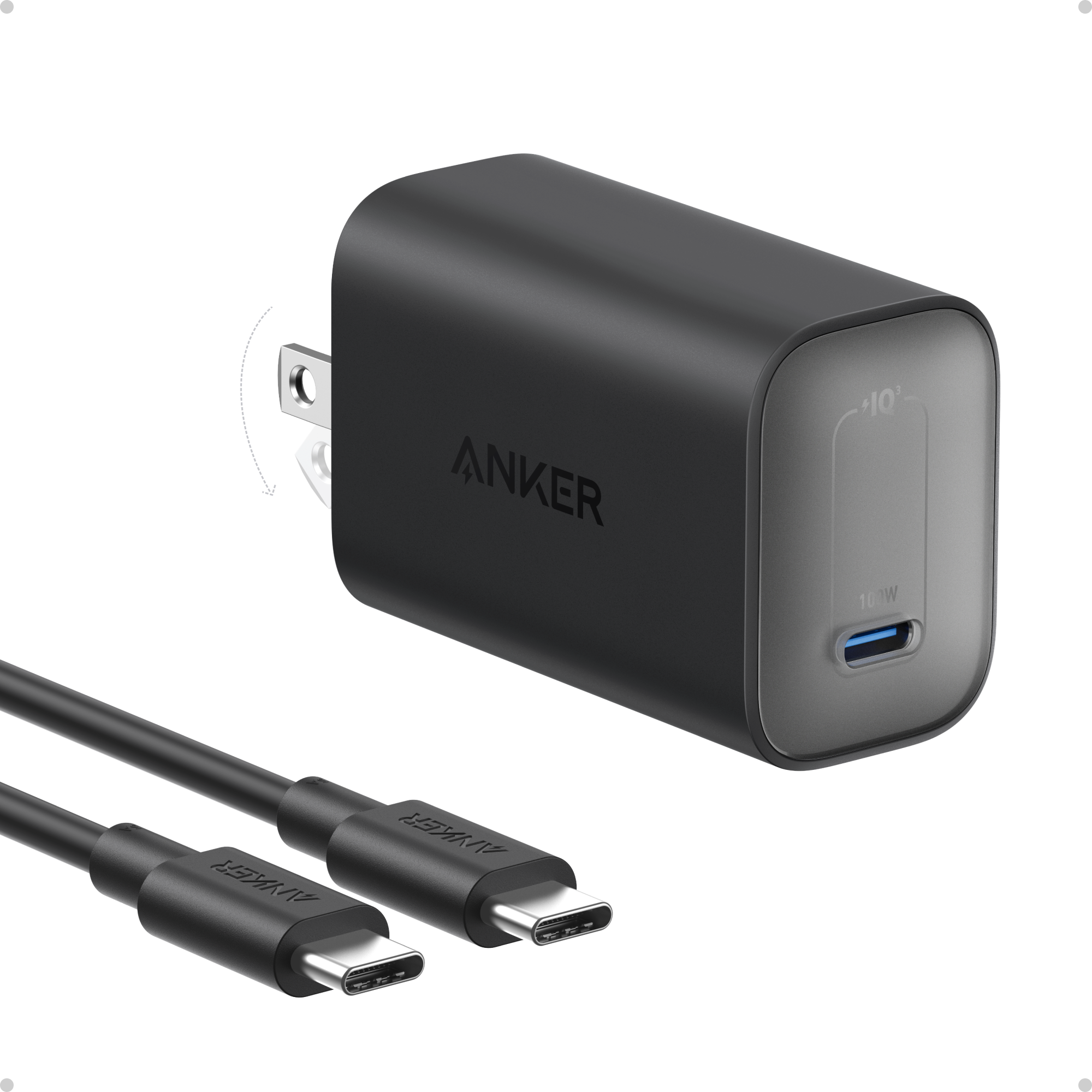 Anker Nano Charger 100W USB-C Cable - Ultra Portable High Power USB-C PD Charger for Laptops, Phones, Tablets by Anker