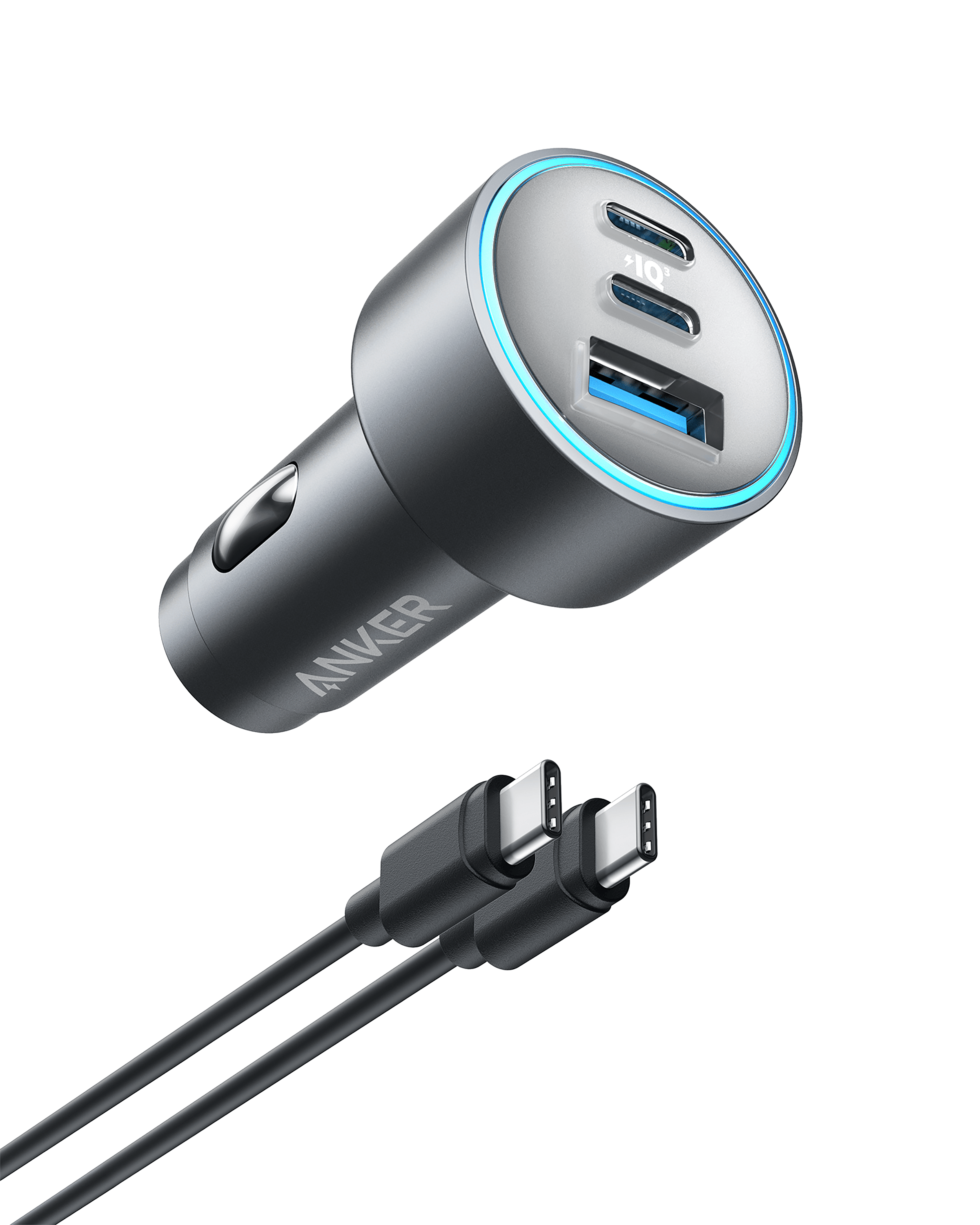 Anker 535 Car Charger - 67W Fast USB C Power For Up To Three Devices On The Go Travel Ready And Compact by Anker
