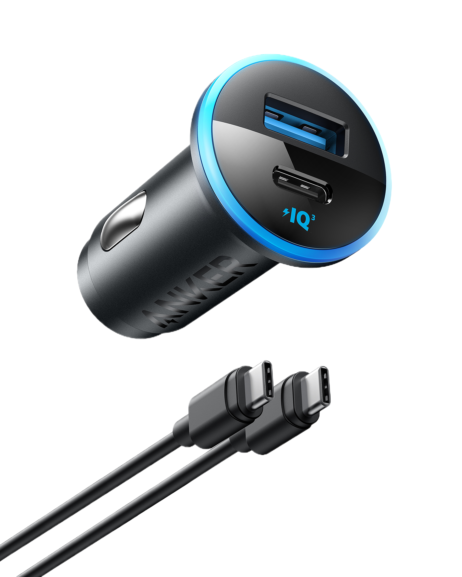 Anker 323 Car Charger 52.5W Fast Dual USB C Power Delivery For Two Devices On The Road by Anker