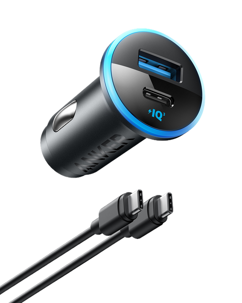 Anker 323 Car Charger 52.5W Fast Dual USB C Power Delivery For Two Devices On The Road by Anker