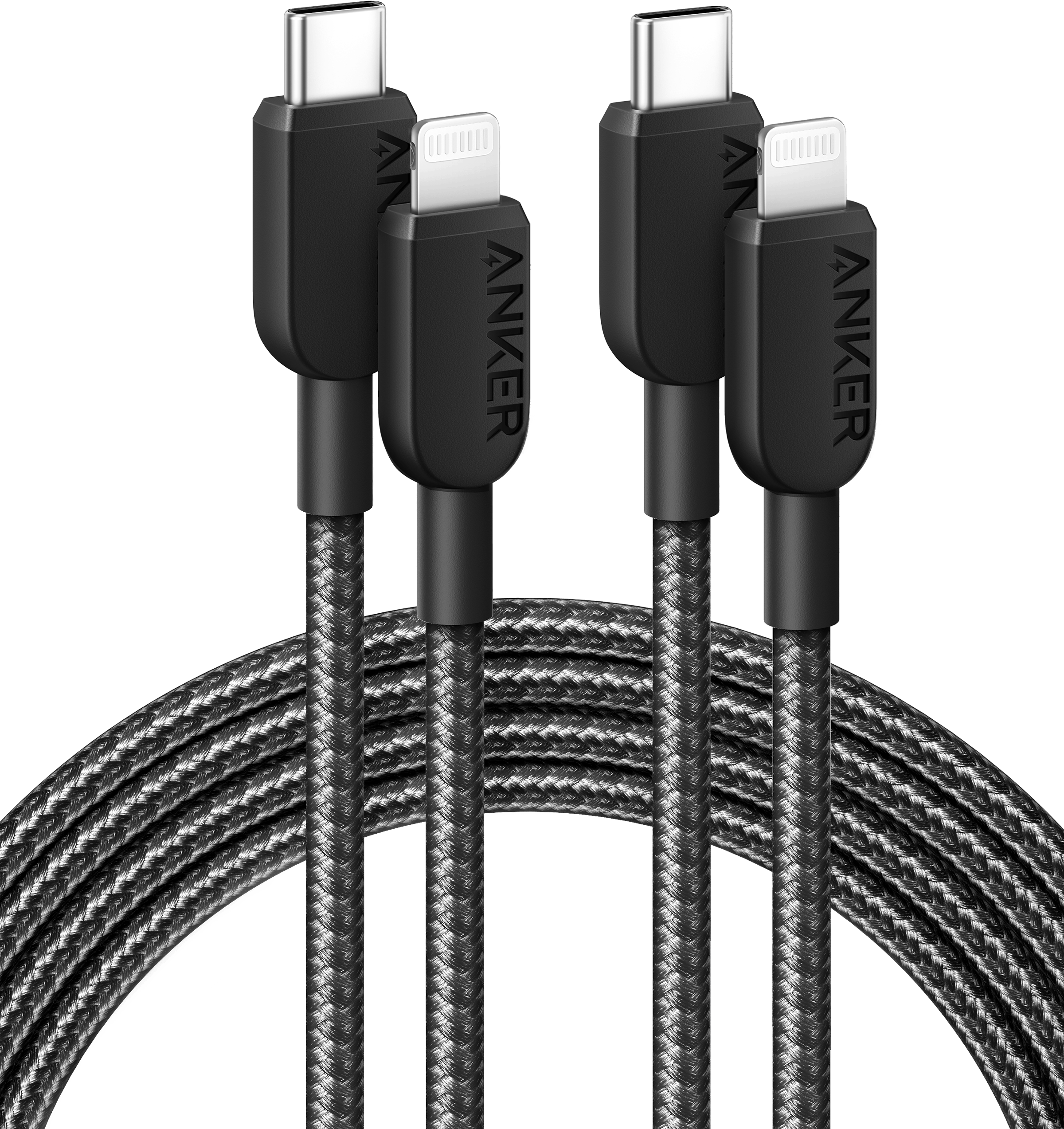 Anker 310 USB-C To Lightning Cable 6-Foot 2-Pack - Durable Fast Charging For iPhone by Anker