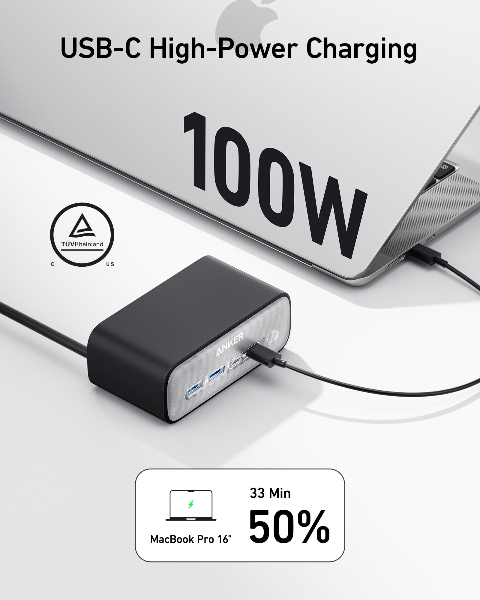 Anker 7-in-1 USB-C Charging Station 100W BOA - All-In-One Desk Power Hub for Multi-Device Setups by Anker