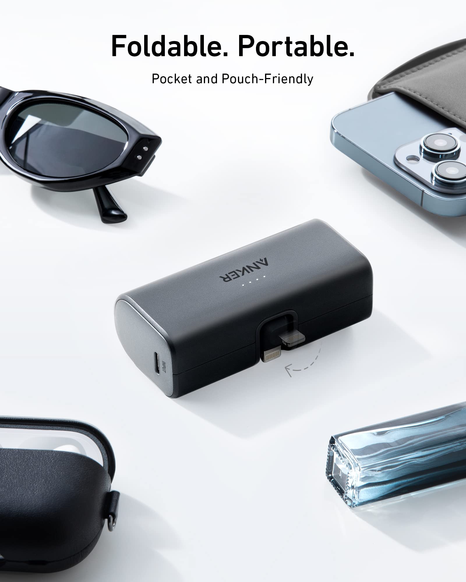 Anker Nano Power Bank (12W, Built-In Lightning Connector)