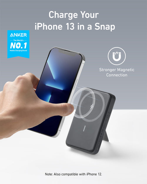 Anker 633 Magnetic Battery - 2 In 1 Wireless Charger And Foldable Stand For On The Go Power by Anker