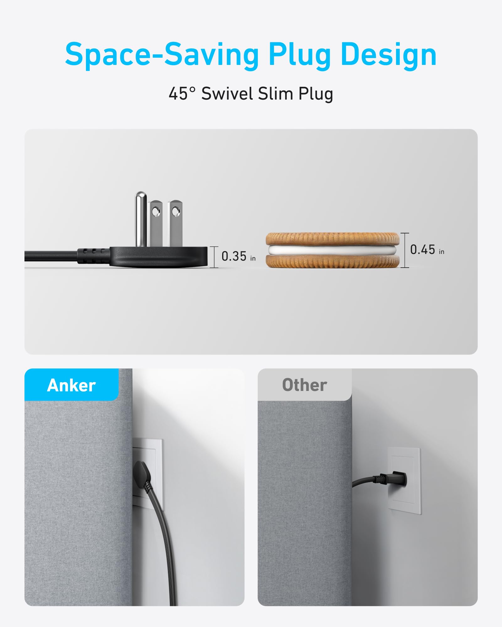 Anker Charging Station 8-in-1 20W - Compact Desk Power Hub With USB-C USB-A And AC Outlets by Anker