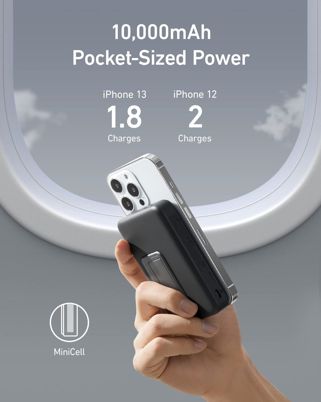 Anker 633 Magnetic Battery - 2 In 1 Wireless Charger And Foldable Stand For On The Go Power by Anker