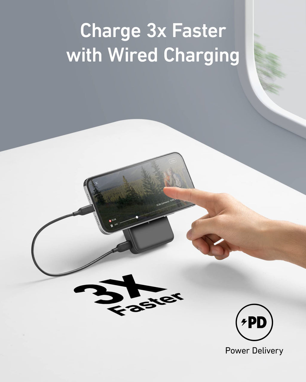 Anker 633 Magnetic Battery - 2 In 1 Wireless Charger And Foldable Stand For On The Go Power by Anker